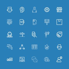 Editable 25 social icons for web and mobile