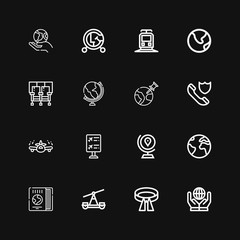 Editable 16 plane icons for web and mobile