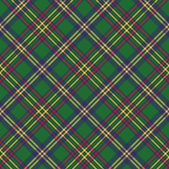 Fototapeta premium Green tartan classic seamless pattern