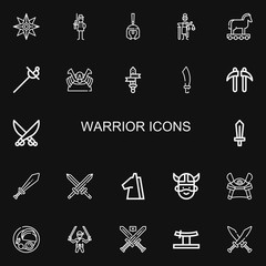 Editable 22 warrior icons for web and mobile