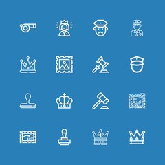 Editable 16 authority icons for web and mobile