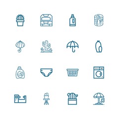 Editable 16 dry icons for web and mobile