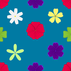 Obraz premium seamless flower and leaf design vector illustration for wallpaper background
