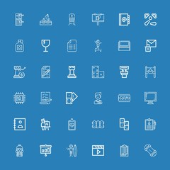 Editable 36 board icons for web and mobile