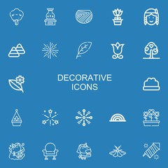 Editable 22 decorative icons for web and mobile