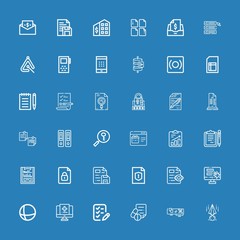 Editable 36 form icons for web and mobile