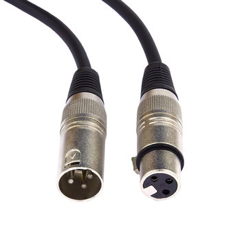 Xlr cable for sound microphone on white background