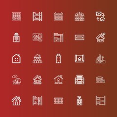 Editable 25 apartment icons for web and mobile