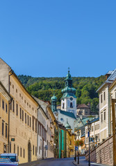 Obraz premium Street in Banska Stiavnica, Slovakia