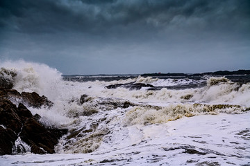 Waves before typhoon