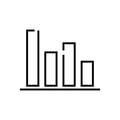 Bar chart line icon, concept sign, outline vector illustration, linear symbol.