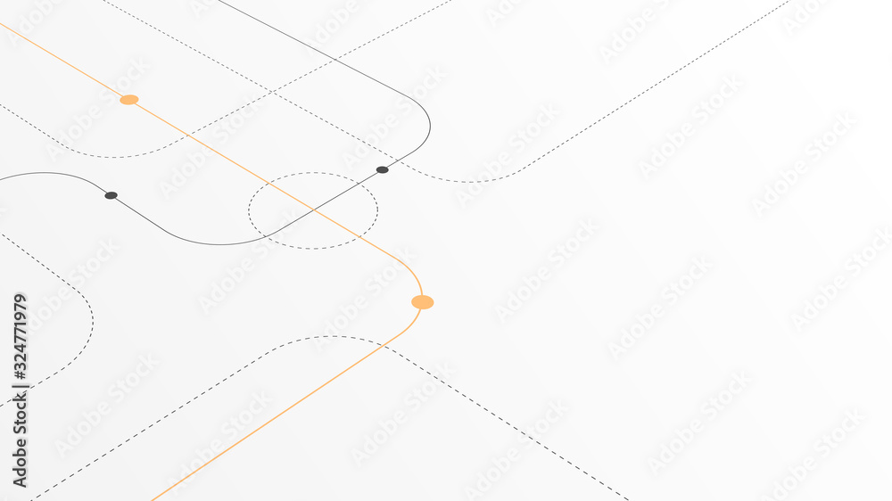 Fototapete Abstract geometric Circuit connect lines and dots.Simple technology graphic background.Illustration Vector design Network technology and Connection concept.