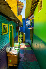 the stunning colours in the Rainbow village a part of Malang on Java Indonesia