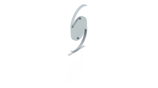 3d Render/Illustration of a clear acrylic intraocular lens used in cataract surgery