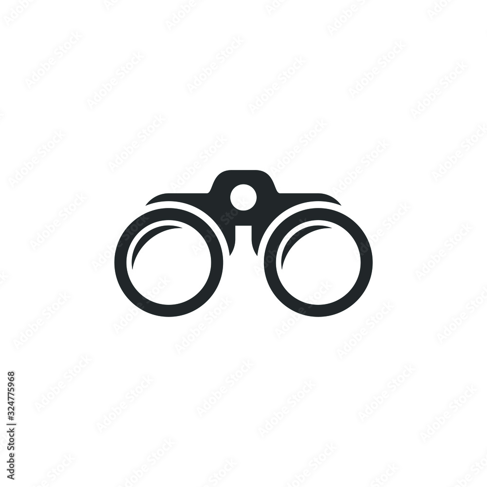Aufkleber binoculars icon template color editable. binoculars symbol vector sign isolated on white background illustration for graphic and web design.