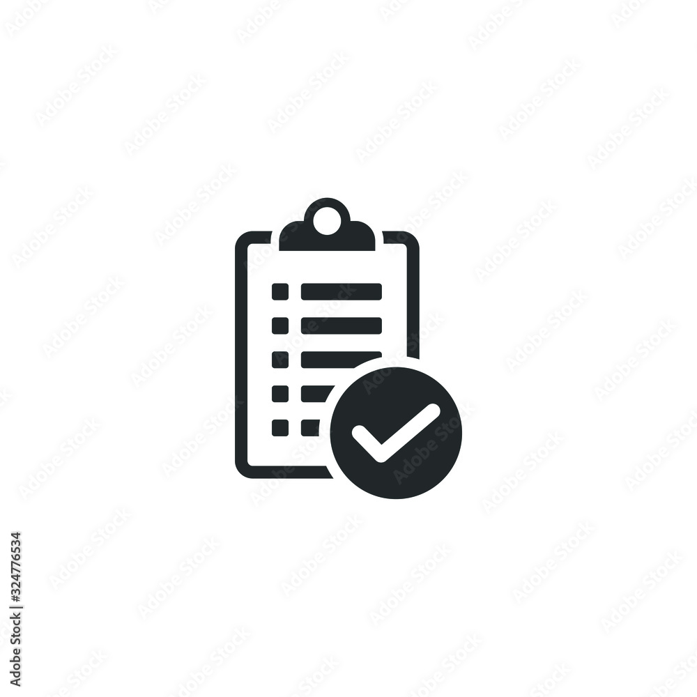 Poster checklist icon template color editable. Clipboard symbol vector sign isolated on white background illustration for graphic and web design.