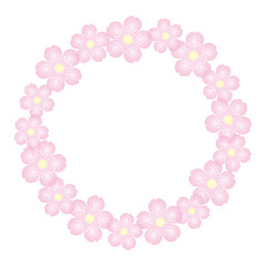 桜の花 背景素材 フレーム イラスト ベクター	