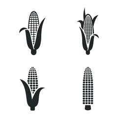 corn Icon vector sign isolated for graphic and web design. wheat oats, Vegetarian, vegan, harvest. Vegetables symbol template color editable on white background