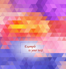Retro pattern of geometric shapes. Colorful mosaic banner. Geometric hipster retro background with place for your text.