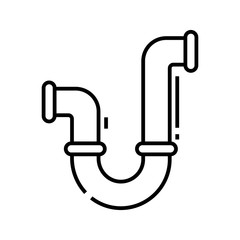 Bath tube line icon, concept sign, outline vector illustration, linear symbol.