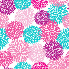 Bright Floral seamless pattern. Chrysanthemum flowers background - 324779372