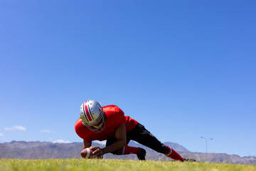 Football player playing football