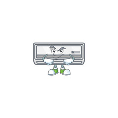 Air conditioner mascot icon design style with Smirking face