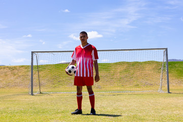 Soccer player with ball