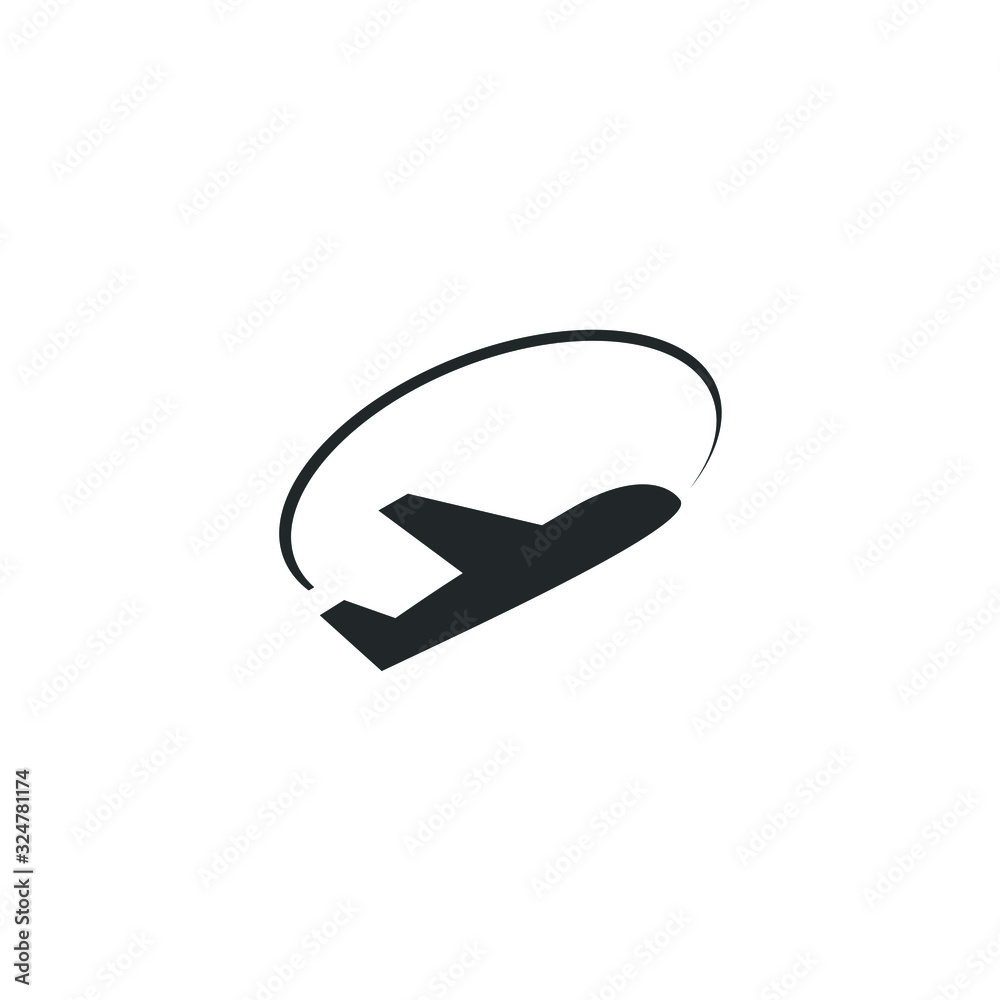 Leinwandbilder plane icon template color editable. airplane symbol vector sign isolated on white background illustr