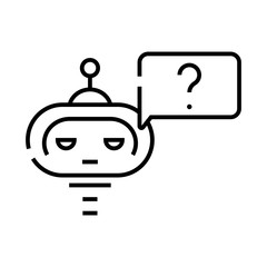 Artificial intelligence learning line icon, concept sign, outline vector illustration, linear symbol.