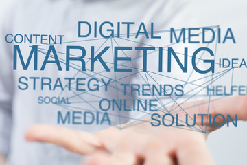marketing digital concept in hand