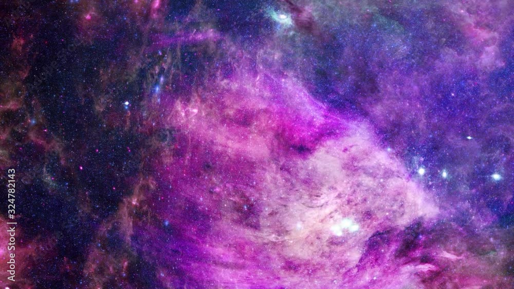 Wall mural animation view to travelling across the universe in moving