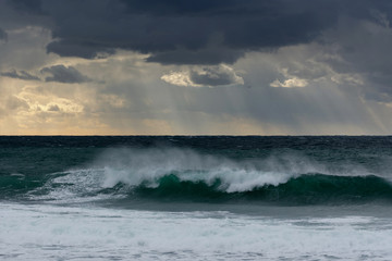 Naklejka na ściany i meble Storm on the Black sea, big waves