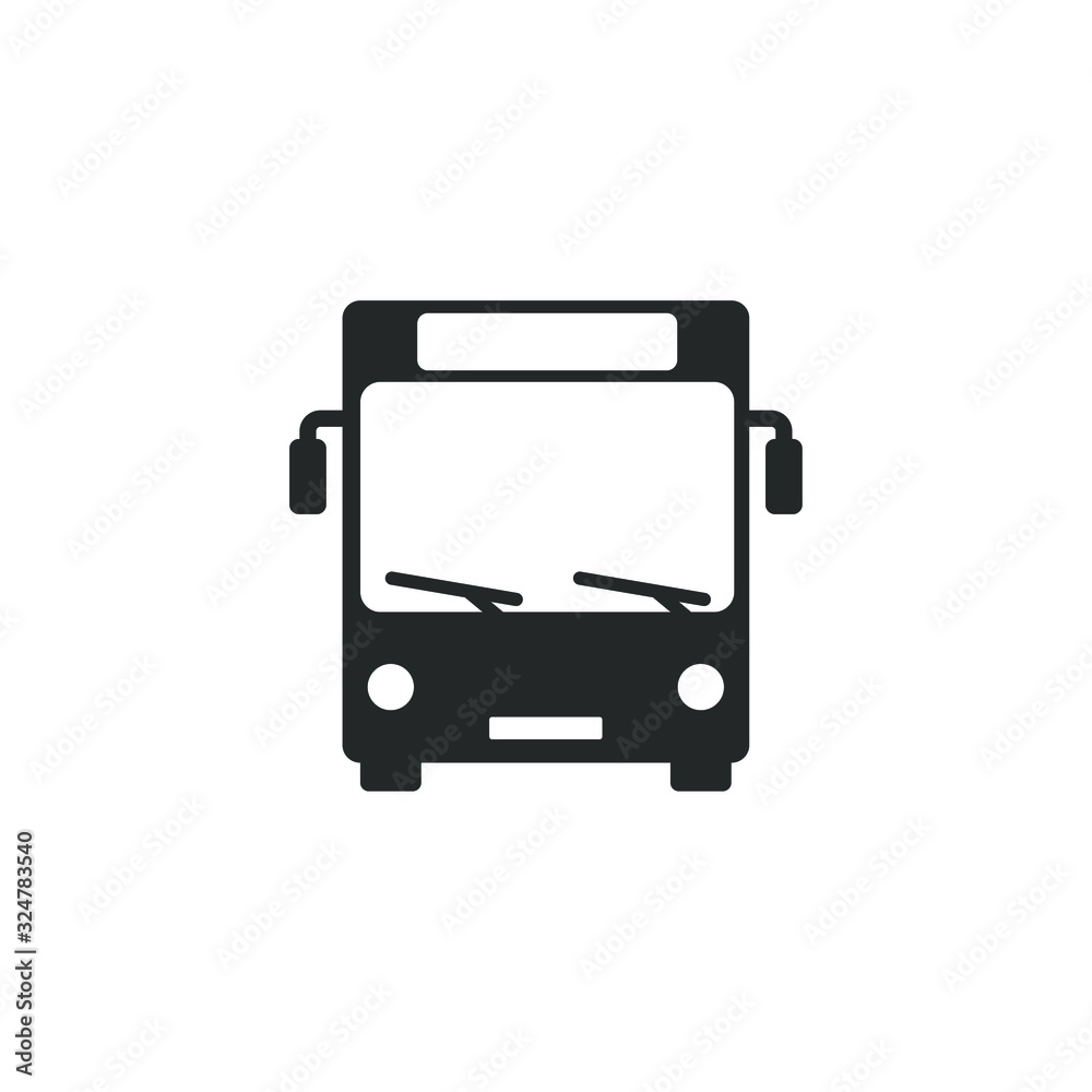 Leinwandbilder bus icon template color editable. bus transportation symbol vector sign isolated on white background illustration for graphic and web design.
