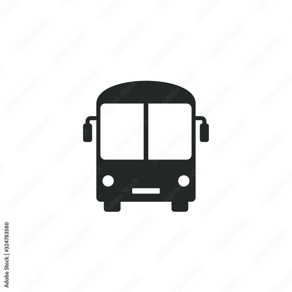 Aufkleber bus icon template color editable. bus transportation symbol vector sign isolated on white background