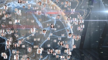 Animation of photos of people spinning around - Powered by Adobe