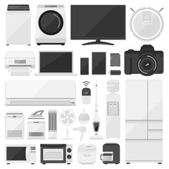 電化製品、家電のイラストセット