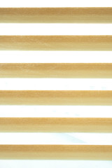 Window with roll blinds.