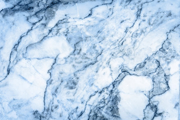 Blue marble patterned texture background for interior design