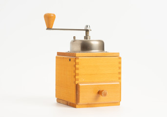 retro wooden hand mill for spices