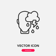 Depression icon vector sign symbol