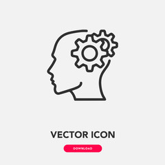 thinking icon vector sign symbol