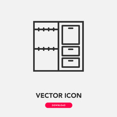 wardrobe icon vector sign symbol