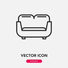 sofa icon vector sign symbol