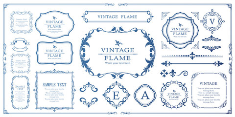 ウエディングフレームデザイン　ビンテージ　アンティーク　レトロ　ロイヤル　プレミアム　フレームセット