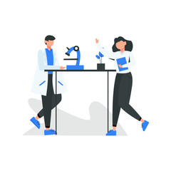 Dentist discuss and check the dental health of patients vector illustration