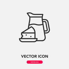 milk products icon vector sign symbol