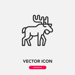 deer icon vector. deer animal icon vector symbol illustration. Modern simple vector icon for your design. deer icon vector	