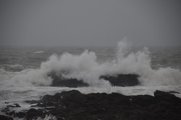 Tempête sur la côte bretonne