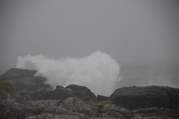 Tempête sur la côte bretonne